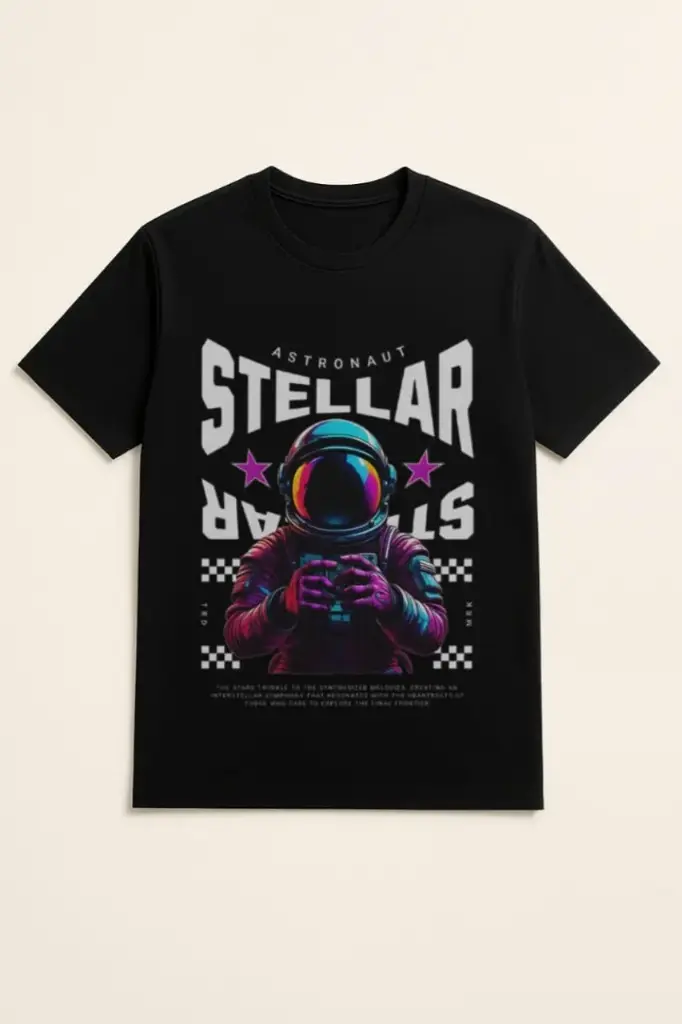 Stellar Drifters Astronaut Graphic T-Shirt  Unisex Retro Sci-Fi Streetwear